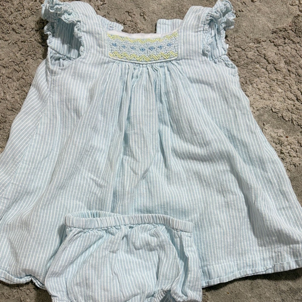 Kids Striped Blue Matching Set